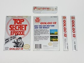 Golgo 13 Top Secret Episode Nintendo NES Rental Cut Box ONLY *DAMAGED