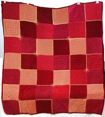 Colorblock Red Tones Velvet Throw Blanket Soft Comfy Winter Snuggle Velour Warm - Image 1 of 4