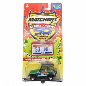 Matchbox Across America South Dakota Jeep Wrangler Green Mount Rushmore 1/56 #40 - Picture 1 of 3