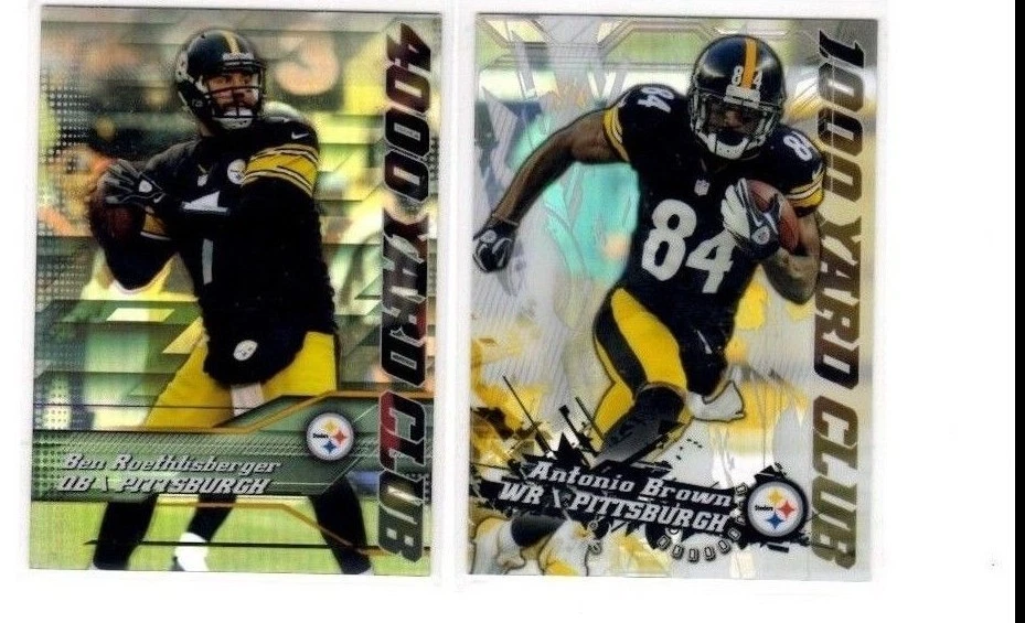 2014 TOPPS CHROME 2 CARD LOT ROETHLISBERGER/BROWN 4000 YD CLUB/1000 YD CLUB - Image 1 of 1