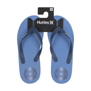 HURLEY Men's Thongs Blue Size 12 Flip Flops Sandals Beach Surf Shoes Slides - Picture 1 of 1