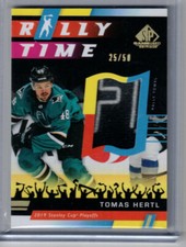 2022-23 SP GAME USED TOMAS HERTL RALLY TIME TOWEL PATCH #25/50 SHARKS
