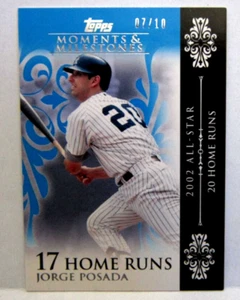 Jorge Posada 2008 Topps Moments & Milestones#07/10 Card#64!Yankees C Superstar - Picture 1 of 2