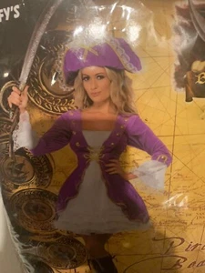 NWOT Smiffy’s Deluxe Pirate Beauty Costume Adult Size Small Buccaneer Dress Hat - Picture 1 of 6