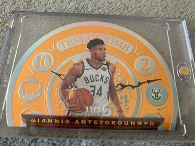 2020-21 Giannis Antetokounmpo BRONZE /99 Crown Royale Test of Time #1 Bucks SP - Image 1 of 2