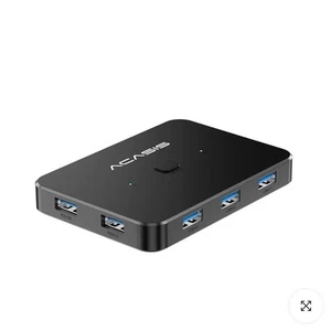 Acasis 2-in-1 4K 60Hz HDMI USB 3.0 KVM Switch 2 PC Share 1 Monitor - Picture 1 of 11