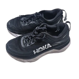 Zapatos para correr acolchados HOKA ONE ONE Bondi 7 para hombre talla 6 D medianos negros blancos - Imagen 1 de 8