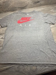 Nike T-shirt Youth XL Gray Pink Casual Athletic Spell Out Air Swoosh Tee - Picture 1 of 4