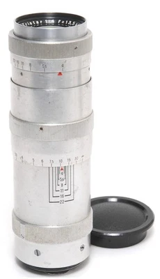 Zeiss Jena for Leica M39 Triotar 4/135mm red T lens coupled Leica Screw Mount - Image 1 of 3