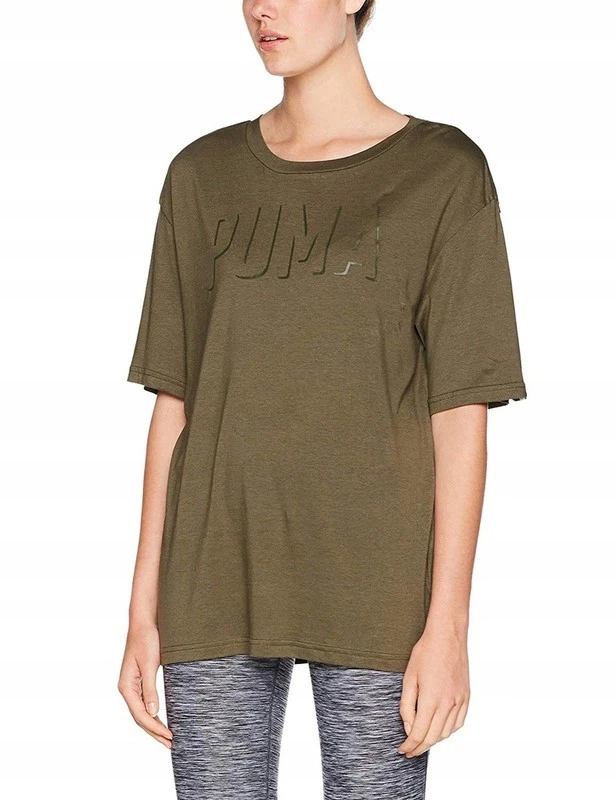 Camiseta Puma Damas Fusion Té Alargado W, Noche Oliva, M Foto 1 de 2