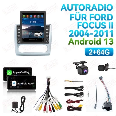 Für Ford Focus MK2 MK II 2004-2011 Android 13 Autoradio 9.7 Zoll GPS Navi 2+64G  - Bild 1 von 4