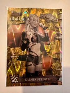 2025 Topps WWE Chrome Cactus Jack Wrestlemania KARMEN PETROVIC Gold Ray Wave /50 - Picture 1 of 1