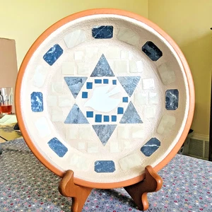 Studio Art handgefertigte Keramik Schüssel mit Terrakotta Ton aus Italien 8,25" - Bild 1 von 13