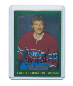 2001/02 Topps Chrome Reprints Larry Robinson Auto SSP HOF #9 - Picture 1 of 2