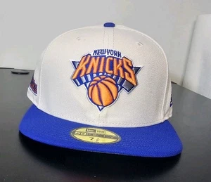 New Era New York Knicks Fitted Hat NBA Authentic Blue & Gray Low Fitted Cap 73/8 - Bild 1 von 6
