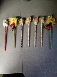 Vintage (Lot Of Seven) Seven Inch Clown Pencils - Picture 1 of 1