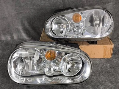 VW GOLF VOLKSWAGON R32 GTI MK4 VALEO GLASSES HEADLIGHT LIGHTS LAMP 1PAIR 2000-05 - Image 1 of 4