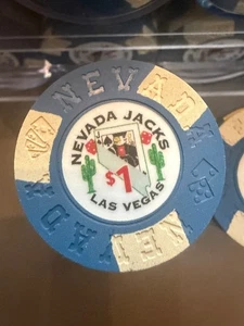 100 - Nevada Jacks -$1.00 Poker Chips - Near Mint Condition - Picture 1 of 9