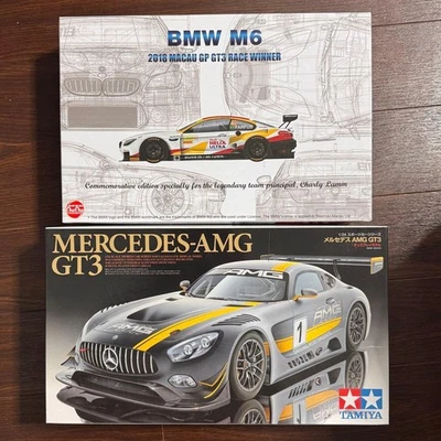 NUNU 1/24 BMW M6 2018 Macau GP & Tamiya Mercedes-AMG GT3 Plastic Model Set New - Photo 1/2
