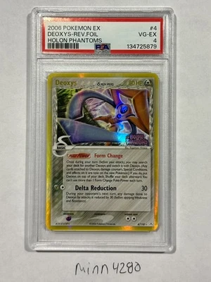 2006 POKEMON EX HOLON PHANTOMS #4 DEOXYS-REVERSE FOIL PSA 4 4/110 new cert  - Image 1 of 2