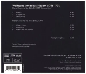 MOZART: PIANO CONCERTOS NOS. 14 & 26 NEW CD - Picture 1 of 1