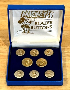 RARE HTF VINTAGE DISNEY MICKEY'S BLAZER JACKET BUTTONS SET LIMITED EDITION 500 - Picture 1 of 12