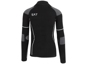 Emporio Armani EA7 men's functional long sleeve shirt underwear black size M - Picture 1 of 5