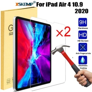 2Pcs For iPad Air 4th 5th 10.9 2022 Tempered Glass Screen Protector Ultra Clear - Picture 1 of 14