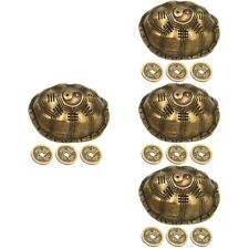  4 Sets Divination Game Turtle Shell Zinc Alloy Ornament Crafts