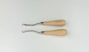 CARON International 6.25” Latch Hook Tools Wooden Handle Lot Of 2 - Picture 1 of 10