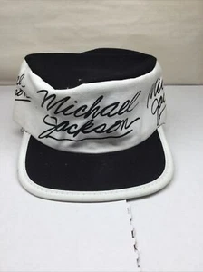 Michael Jackson Script Signature Vintage Stretch Fit Painters Cap Hat - Picture 1 of 5