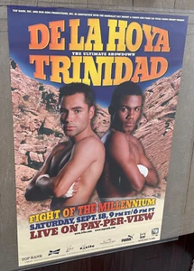 1999 Oscar De La Hoya vs Felix Trinidad Boxing Poster 27 X 40" Top Rank LasVegas - Picture 1 of 5