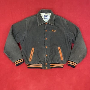 Vtg 70's Rennoc Corduroy Varsity Coat Forest Hills Football Letterman Jacket - Picture 1 of 16