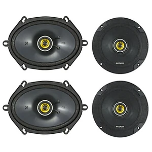 Pair Of Kicker 46CSC684 6X8" Car Stereo Speaker With 2x 46CSC654 6.5" Speaker - Picture 1 of 4