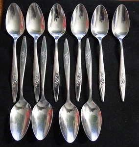 10 cucharaditas de rosa brillante duraderas de colección Oneida ¡EXCELENTE!¡! - Imagen 1 de 2