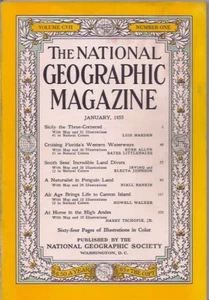 national geographic-JAN 1955-SICILY,THE THREE-CORNERED. - Picture 1 of 2