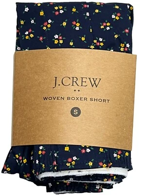 NUEVO CON ETIQUETAS J CREW Ropa Interior Boxer Talla S-M-L-XL Azul Flores 100% Algodón #J13 Foto 1 de 4