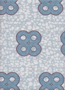 Eva Sonaike vernetztes Design Baumwolldruck Stoff - Ejo/Blau 1,85 yds - Bild 1 von 5