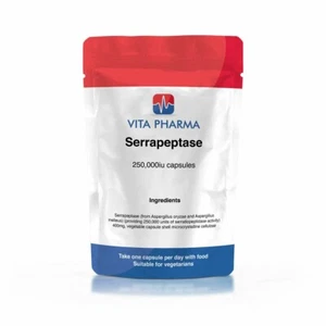 SERRAPEPTASE 250,000iu 60 enteric coated caps VITAPHARMA - Picture 1 of 1