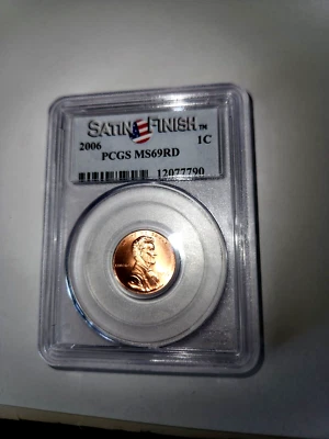 2006 P Lincoln Cent 1c PCGS MS69RD Satin Finish - Image 1 of 4