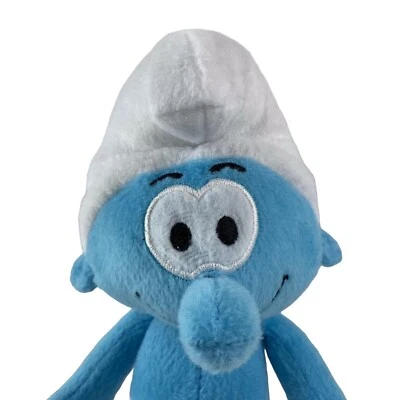 Nanco Smurf Plush Stuffed Animal Blue White 8" Desk Shelf Car Travel Size - Image 1 of 4