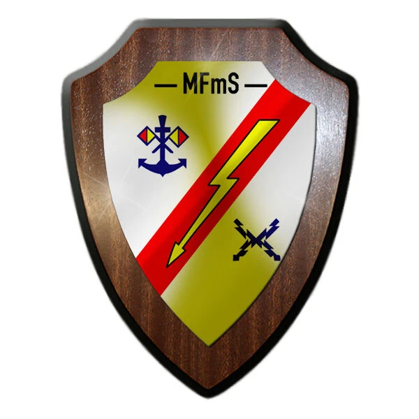 Wandschild Bundesmarine / Marine Bundeswehr | Metallschild Mit Gold-Effekt | 16x20 Cm | Als Geschenk Oder Andenken