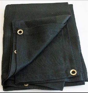 10' X 10' Black Mesh Screen Shade Tarp Canopy Patio Nurseries Garden Pets - Picture 1 of 2