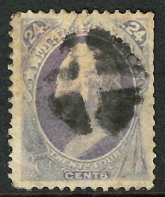 Billete Scott de 24 centavos Sc #153 Spacefiller Fancy Cancelar 1871 225 US 74B26 Foto 1 de 2
