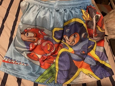 Chalk line Mega Man Shorts Size Large Pre Owned Foto 1 de 3