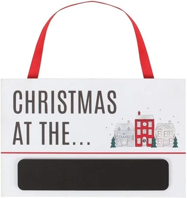 Christmas at the.... Chalkboard Sign - 15cm x 18cm x 0.9cm - Image 1 of 4