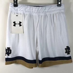 Under Armour Gameday Notre Dame Fighting Irish Basketball Shorts Women’s S White - Picture 1 of 18