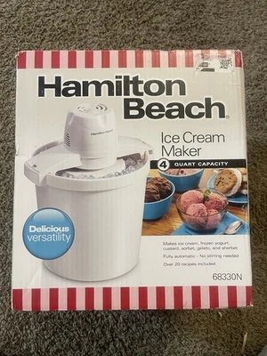 Nueva Hamilton Beach Auto Eléctrica Helado Congelado Yogurtera 4 cuartos Foto 1 de 2