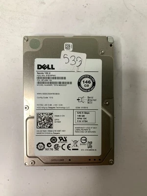 Dell ST9146852SS 146GB 2.5" 6Gb/s 15K RPM SAS Hard Drive Dell P/N: 0X162K Tested - Image 1 of 4