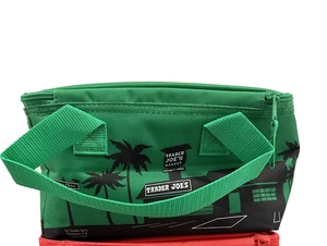Mini sac fourre-tout isotherme Trader Joe's vert glacière plage NEUF rare neuf avec étiquette - Photo 1/2